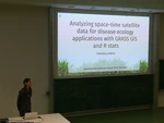 Analyzing space-time satellite data for disease ecology applications with GRASS GIS and R stats